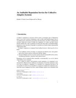 An Auditable Reputation Service for Collective