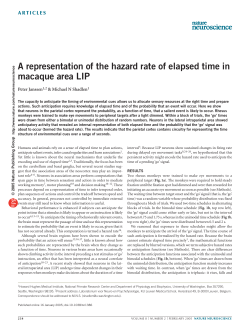 A representation of the hazard rate of elapsed time in macaque area