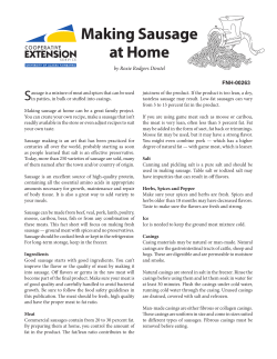 Making Sausage at Home - University of Alaska Fairbanks