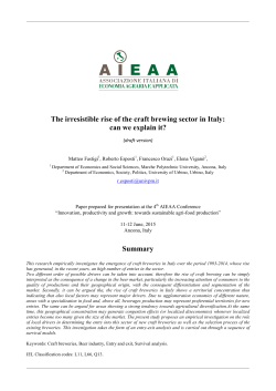 The irresistible rise of the craft brewing sector in Italy
