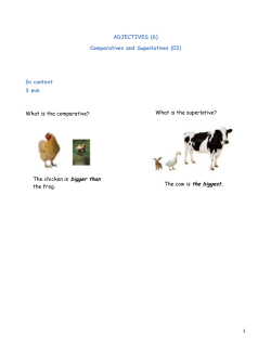 1 ADJECTIVES (6) Comparatives and Superlatives (03) In context 3