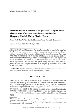 Simultaneous genetic analysis of longitudinal means and