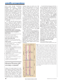 Miocene/Pliocene shift: one step or several?