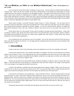 i. valuable. - Mt. Olive Lutheran Church