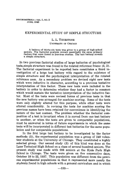 Experimental study of simple structure