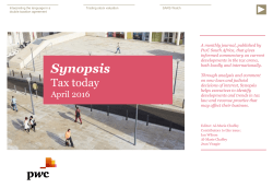 Synopsis | April 2016