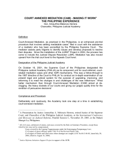 court annexed mediation