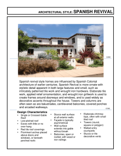 ARCHITECTURAL STYLE: SPANISH REVIVAL