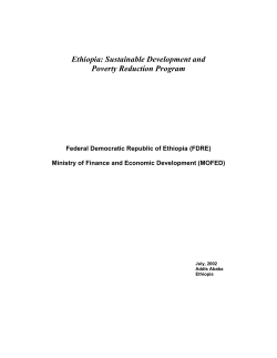 Ethiopia: Sustainable Development and Poverty Reduction Program