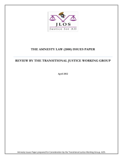 the amnesty law (2000) issues paper