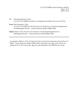 Report of the Task Force for the Review of Functional Requirements