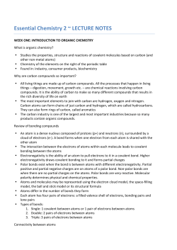 Essential Chemistry 2 ~ LECTURE NOTES