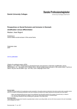Danish University Colleges Perspectives on Social