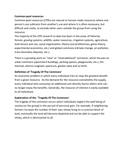 Common-pool resources Common