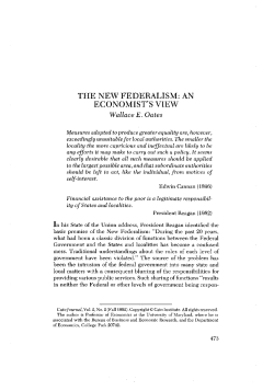 The New Federalism