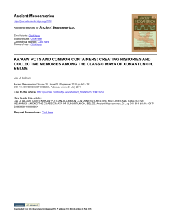 Ancient Mesoamerica KA`KAW POTS AND