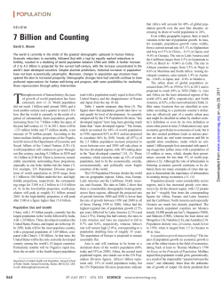 7 Billion and Counting - The Demographic Challenge