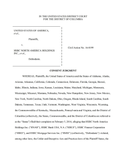 HSBC Consent Judgment