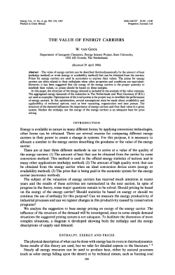 the value of energy carriers - Utrecht University Repository