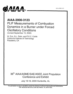 AIAA-2000-3123 PLIF Measurements of Combustion Dynamics in a