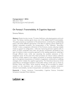 On Fantasy`s Transmediality: A Cognitive Approach