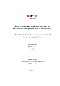 Modelling the electronic properties of zero-, one