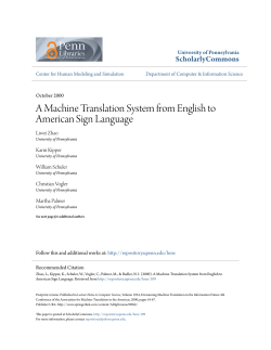 A Machine Translation System from English to American Sign