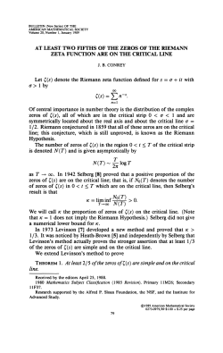 C(s) = &pound;/r - American Mathematical Society