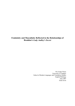 Femininity and Masculinity Reflected in the Relationships