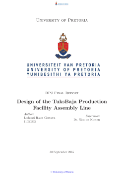 Design of the TuksBaja Production Facility Assembly Line
