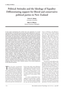 Political Attitudes and the Ideology of Equality