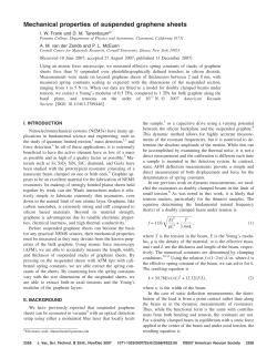 Mechanical properties of suspended graphene sheets