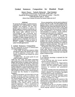 Guided Sentences Composition for Disabled People