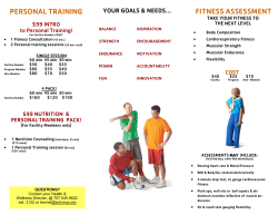 fitness assessment personal training