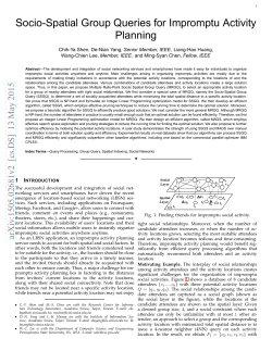 Socio-Spatial Group Queries for Impromptu
