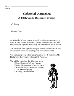 Colonial America Lesson Packet