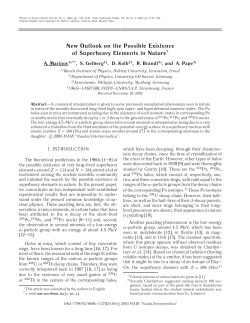 New Outlook on the Possible Existence of Superheavy Elements in