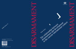 The relationship between disarmament and development in the