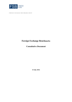 Foreign Exchange Benchmarks