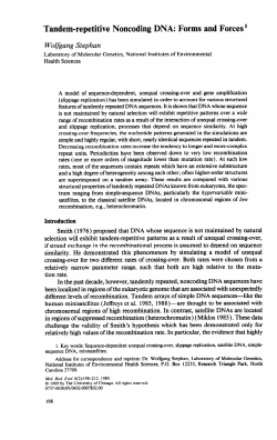 Tandem-repetitive Noncoding DNA: Forms and Forces 1