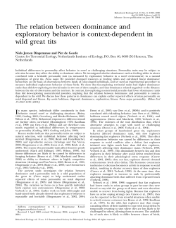 The relation between dominance and exploratory
