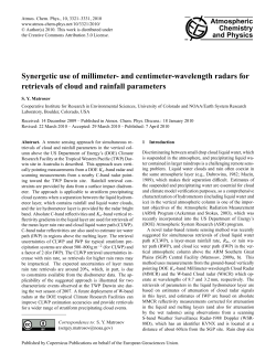 Synergetic use of millimeter- and centimeter