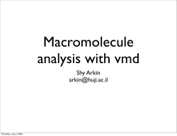 Macromolecule analysis whith vmd
