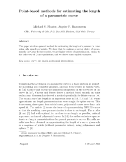 Point-based methods for estimating the length of a parametric curve