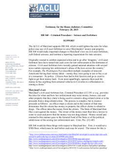 HB 360/SB 528 - ACLU of Maryland