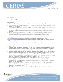 Site Credibility