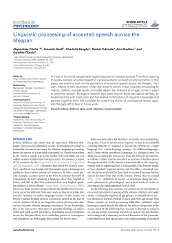 Linguistic processing of accented speech across the lifespan
