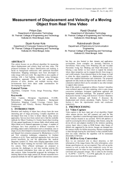 Measurement of Displacement and Velocity of a Moving Object from