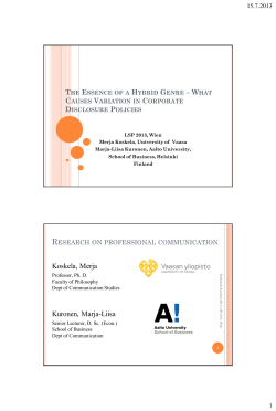 The essence of a hybrid genre &ndash; What causes variation