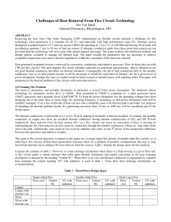 challenges of heat removal from flex circuit technology
